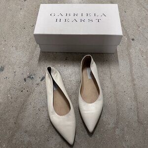 Gabriela Hearst Fleur Flats Ivory Leather